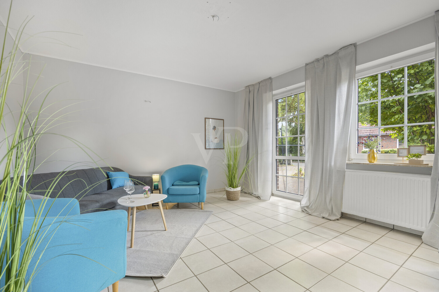 Blick in das schöne Wohnzimmer