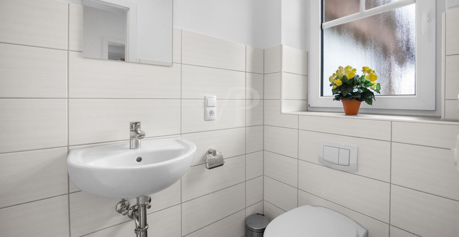 Das Gästebad mit Dusche