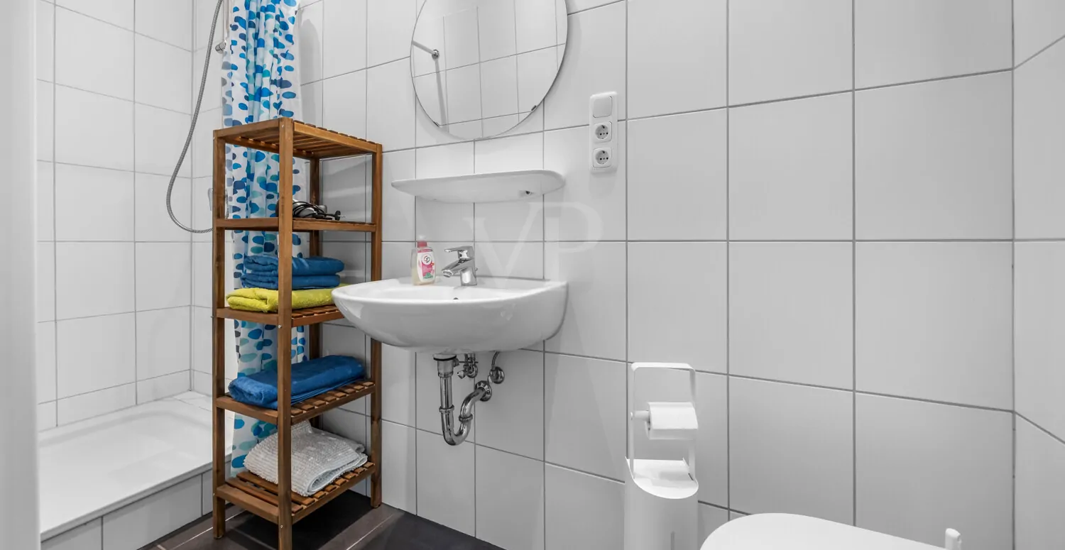 Das Badezimmer Wohnung 2