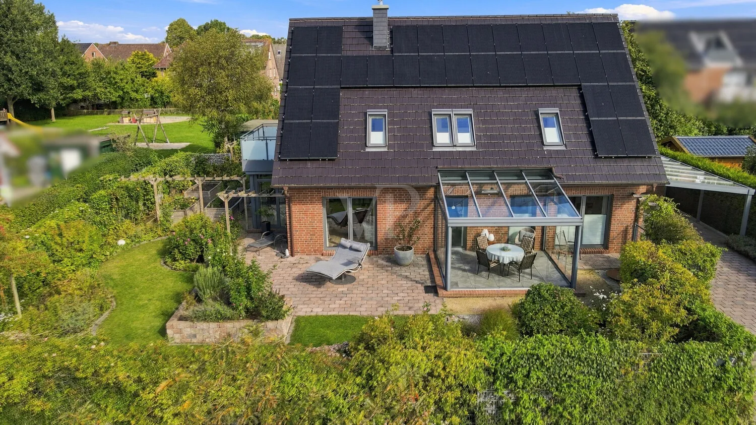 Luftaufnahme Garten