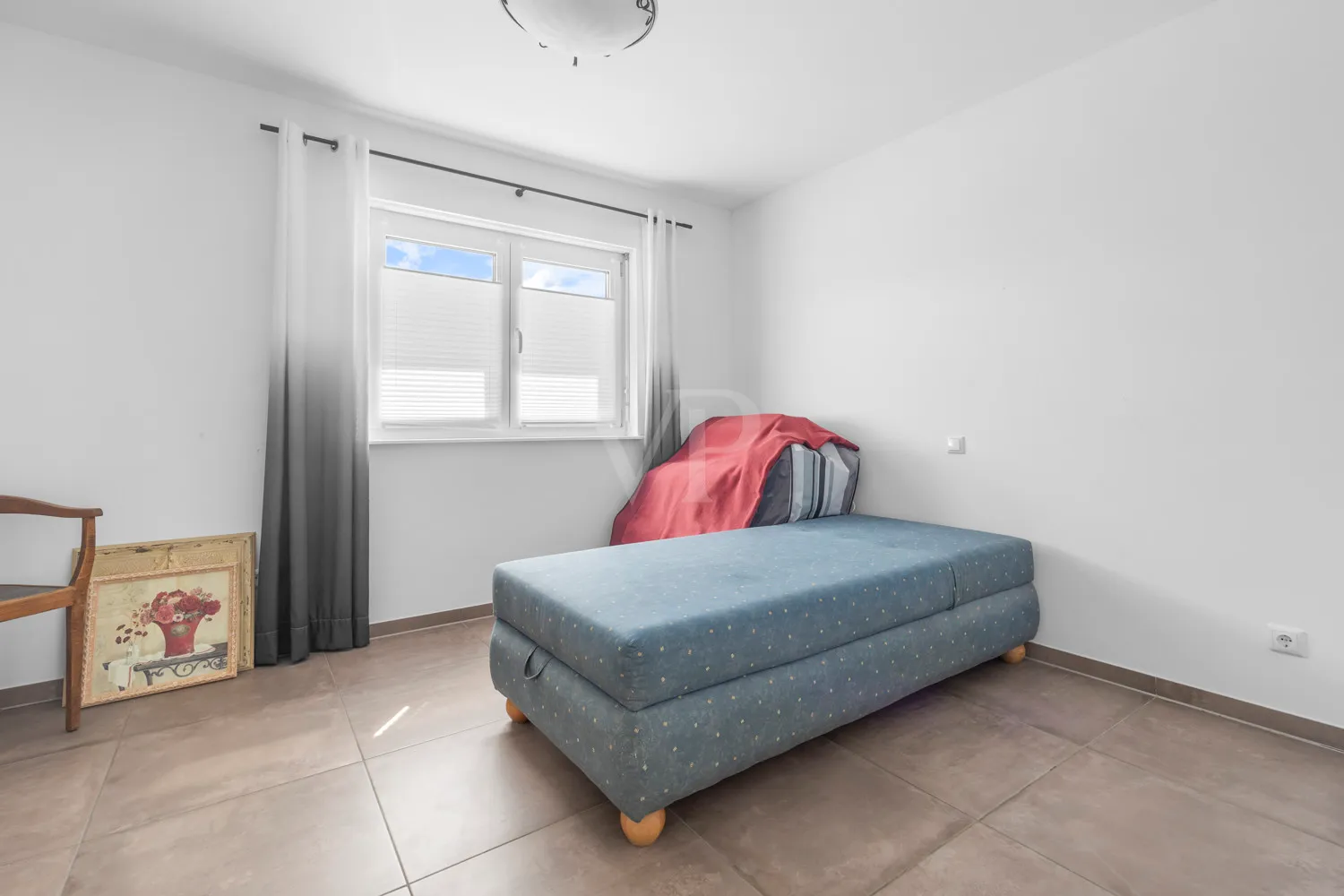 Das Schlafzimmer in der Einliegerwohnung
