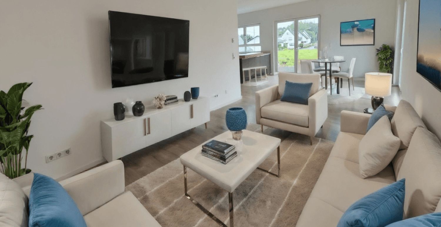* Energiespar-Neubau *
Modernes und lichtdurchflutetes Einfamilienhaus mit effizienter Technik