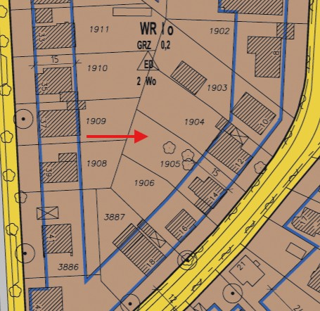 Ausschnitt B-Plan Pfeil