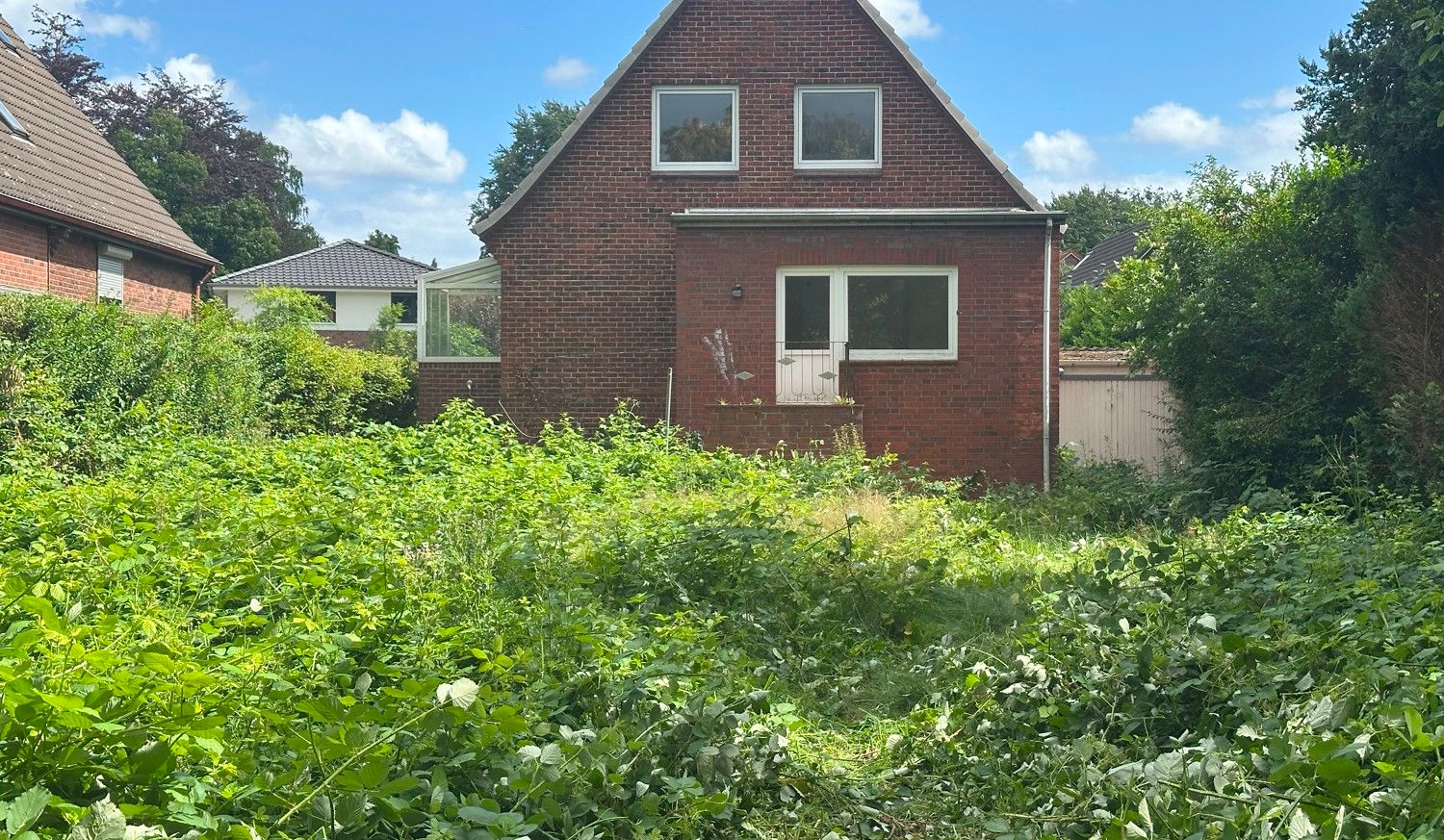 Außenansicht Garten mit Altbestand