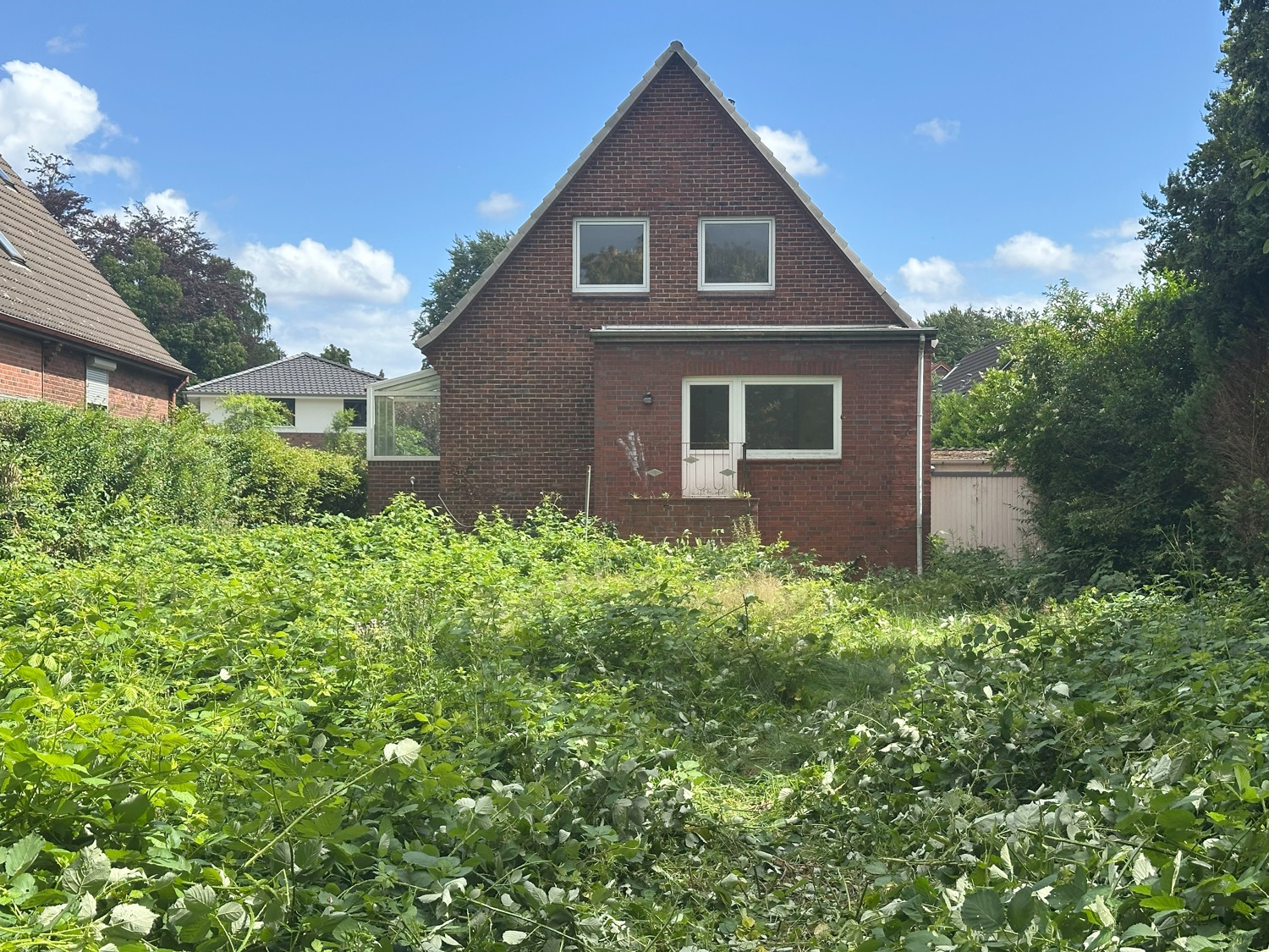 Außenansicht Garten mit Altbestand