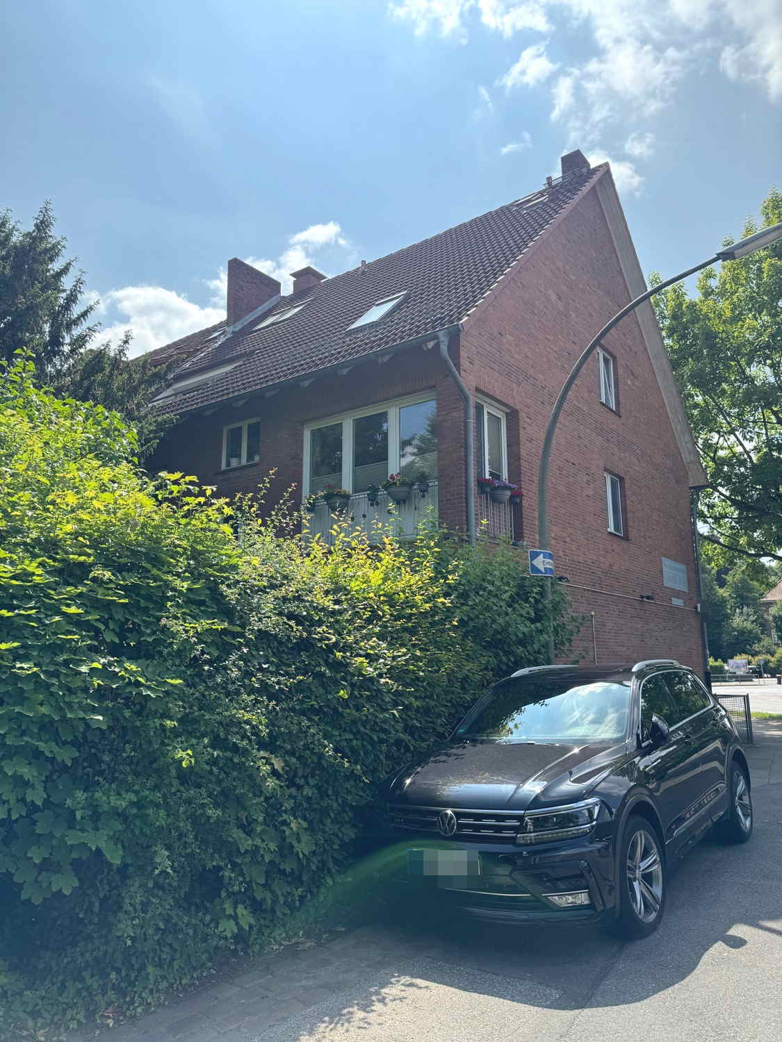 seitliche Hausansicht