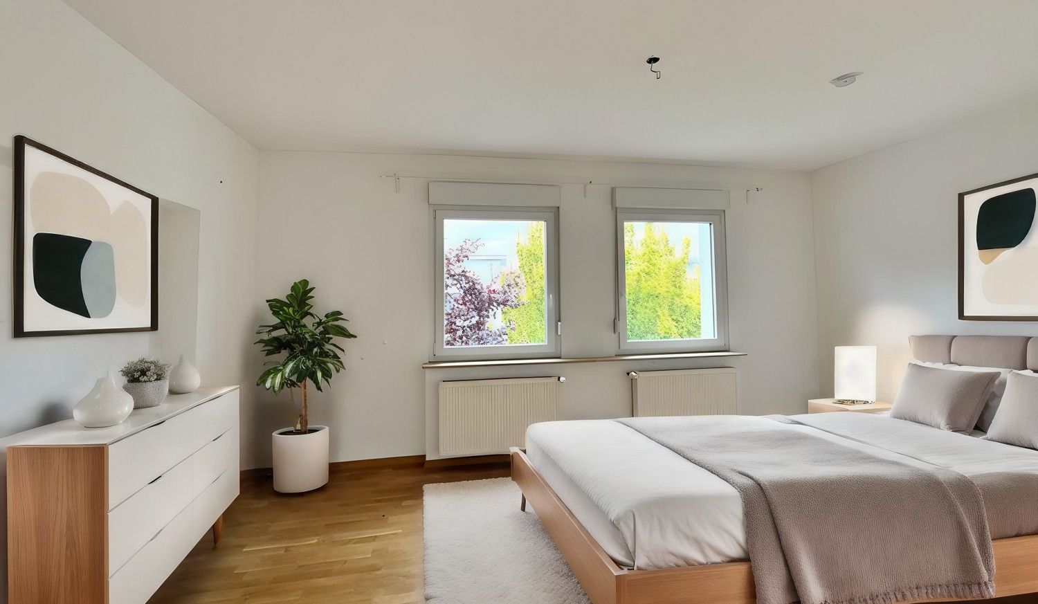 OG Ess- oder Schlafzimmer (digitale Möblierung)