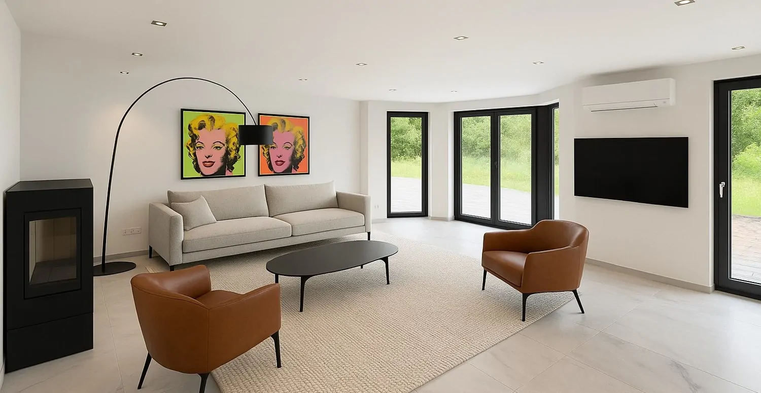 Wohnzimmer Möblierung visualisiert