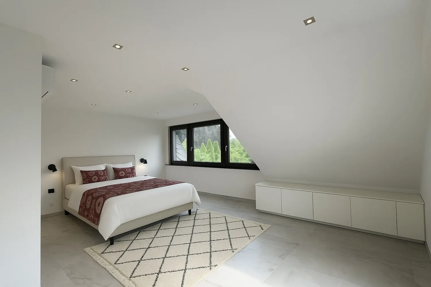 Schlafzimmer 1 Möblierung visualisiert