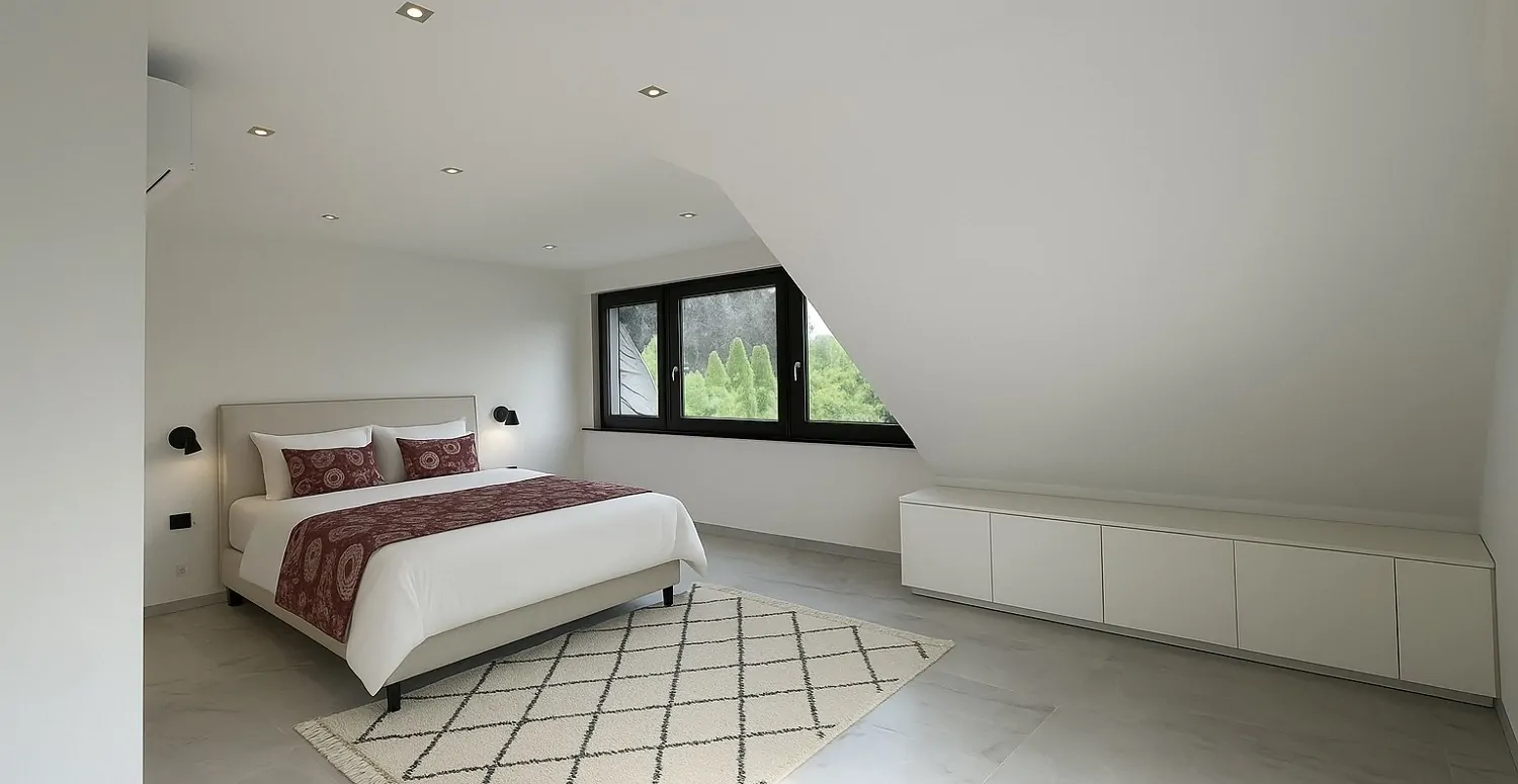 Schlafzimmer 1 Möblierung visualisiert