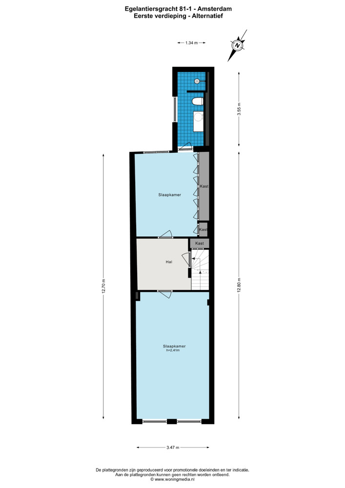 Egelantiersgracht 81-1 - Amsterdam - Eerste verdieping - Alternatief 2 - 2D