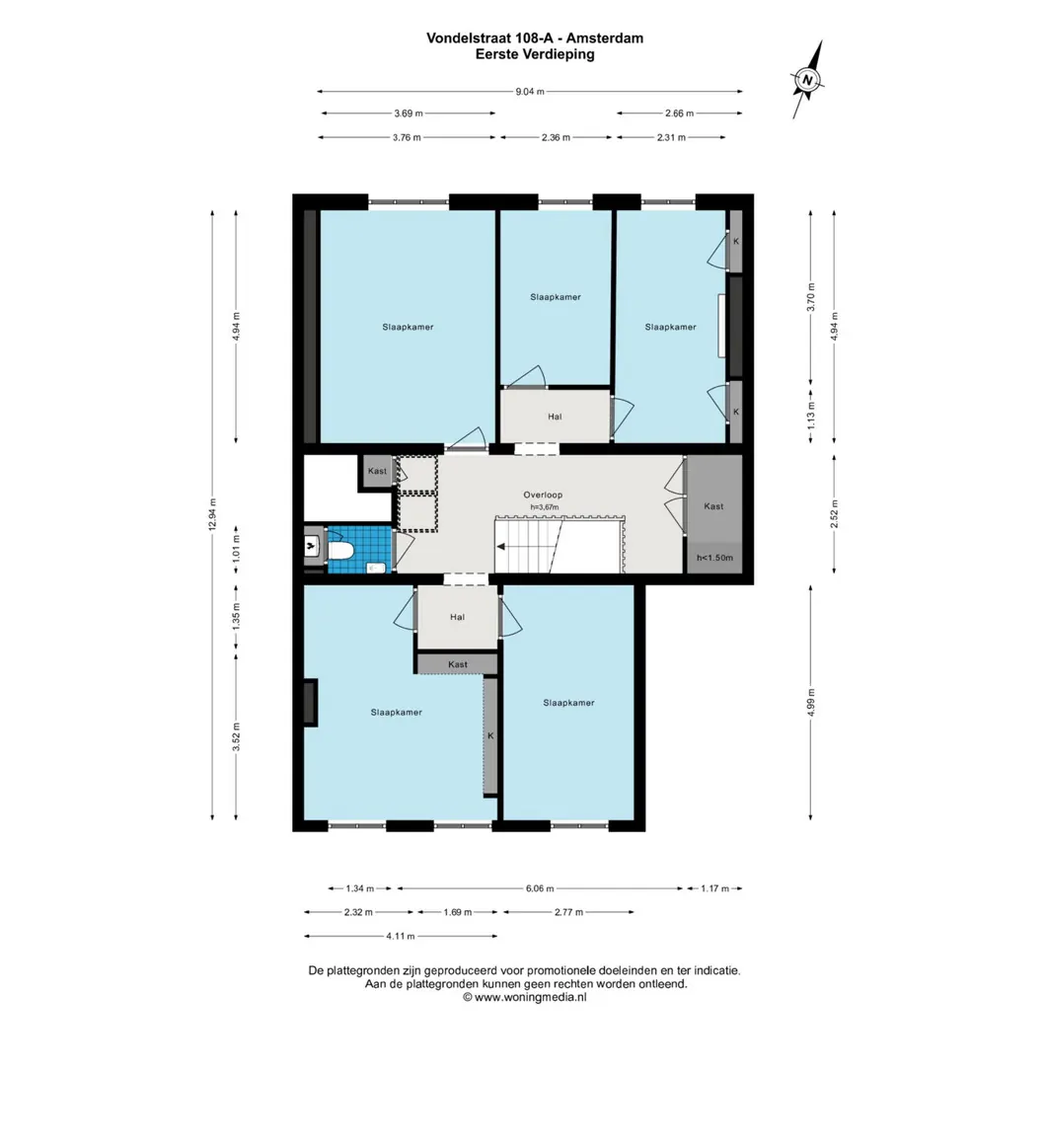 Vondelstraat 108-A - Amsterdam - Eerste verdieping - 2D