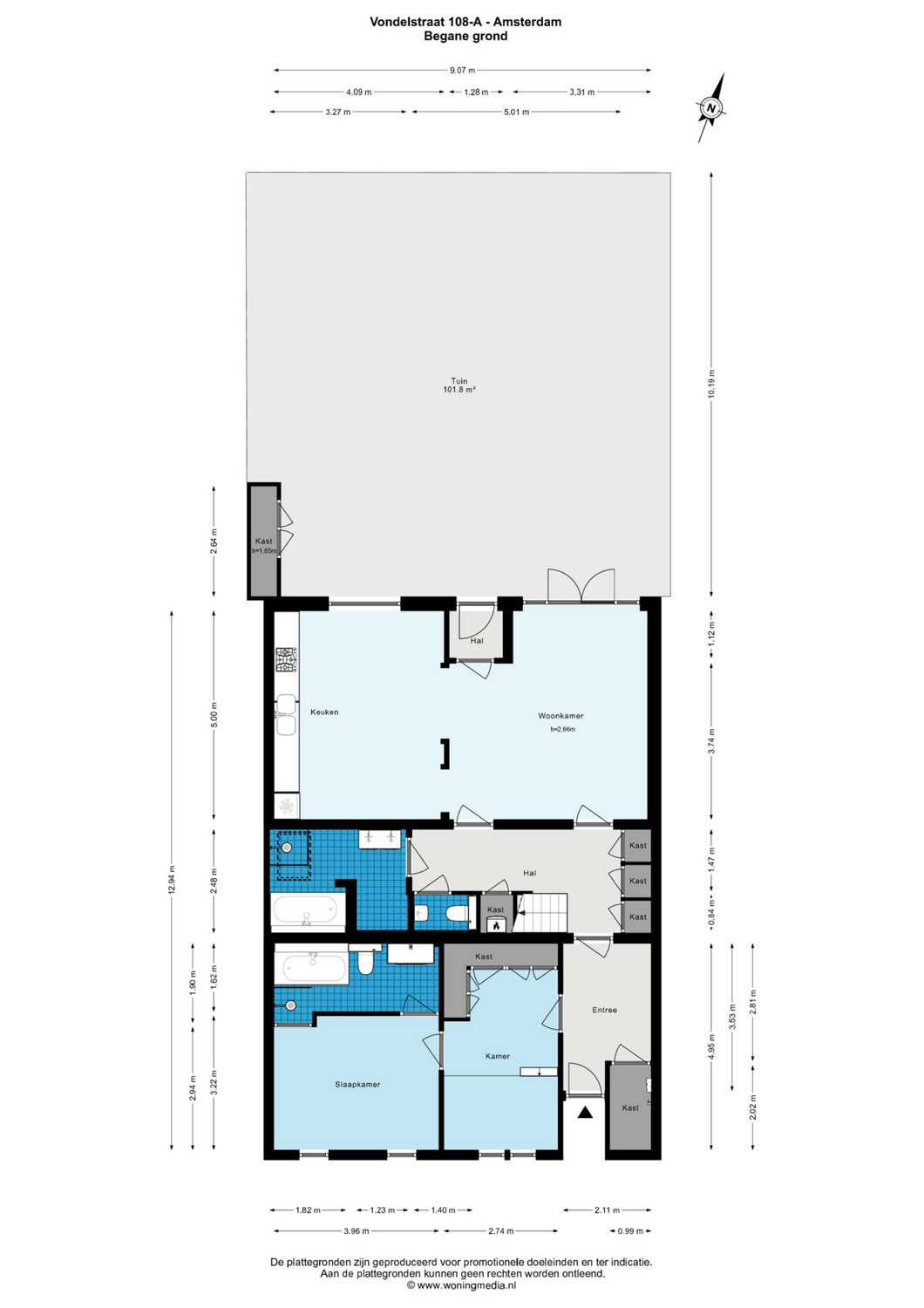 Vondelstraat 108-A - Amsterdam - Begane grond - 2D