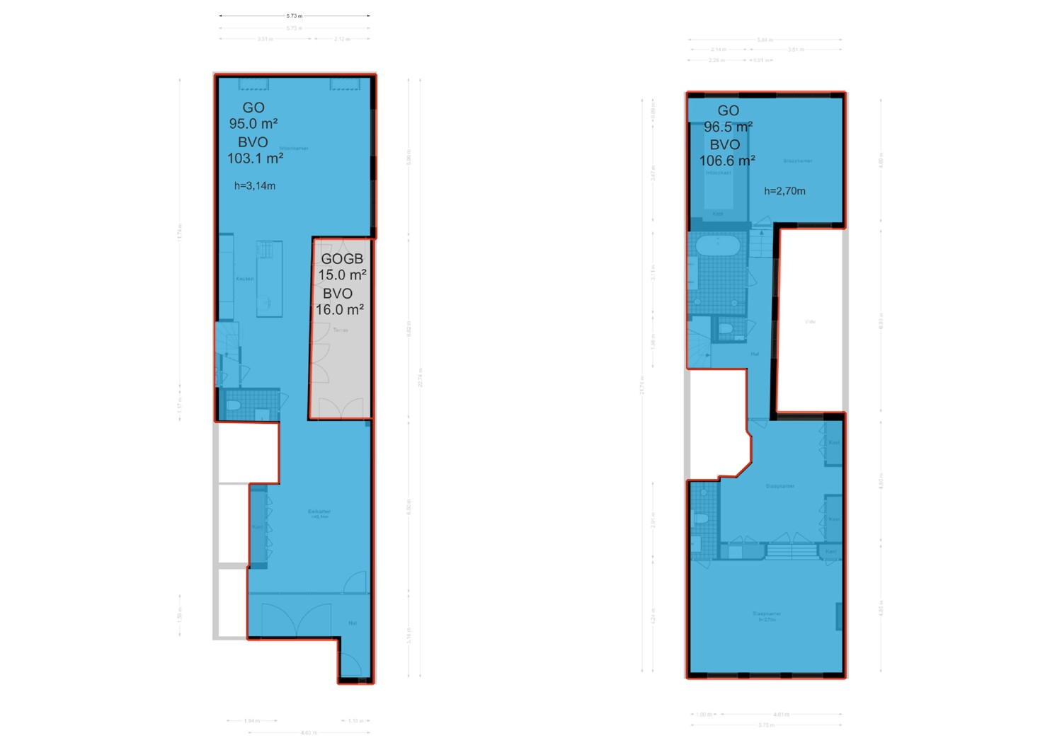 Prinsengracht 514-A - Amsterdam - NEN plattegrond