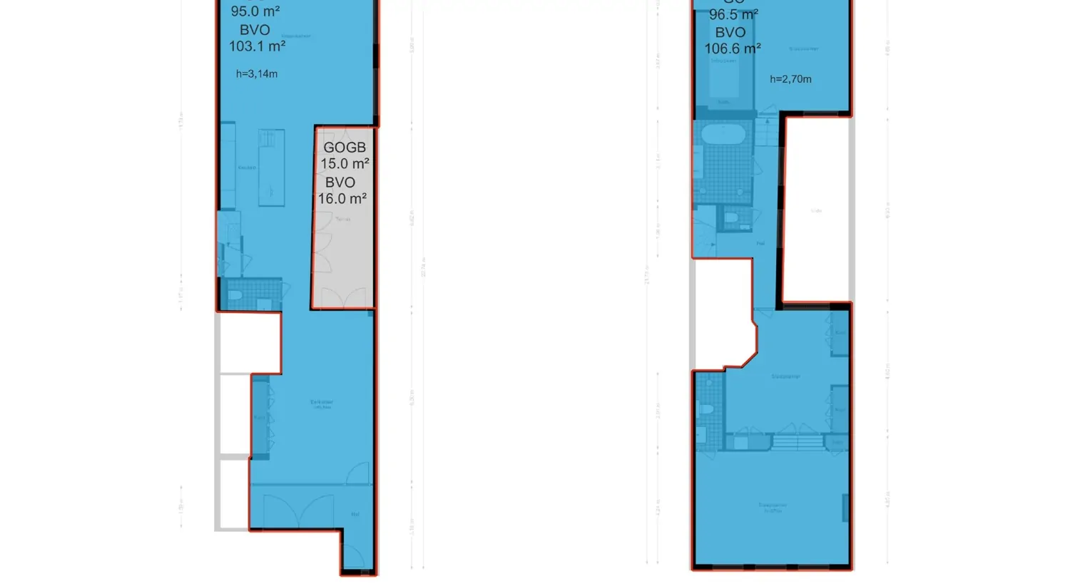 Prinsengracht 514-A - Amsterdam - NEN plattegrond