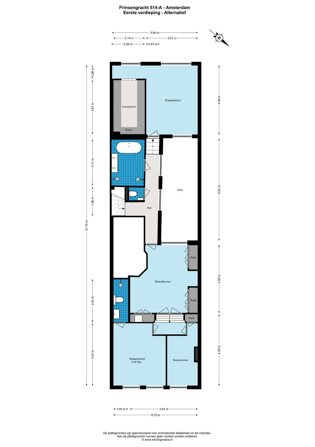 Prinsengracht 514-A - Amsterdam - Eerste verdieping - Alternatief - 2D