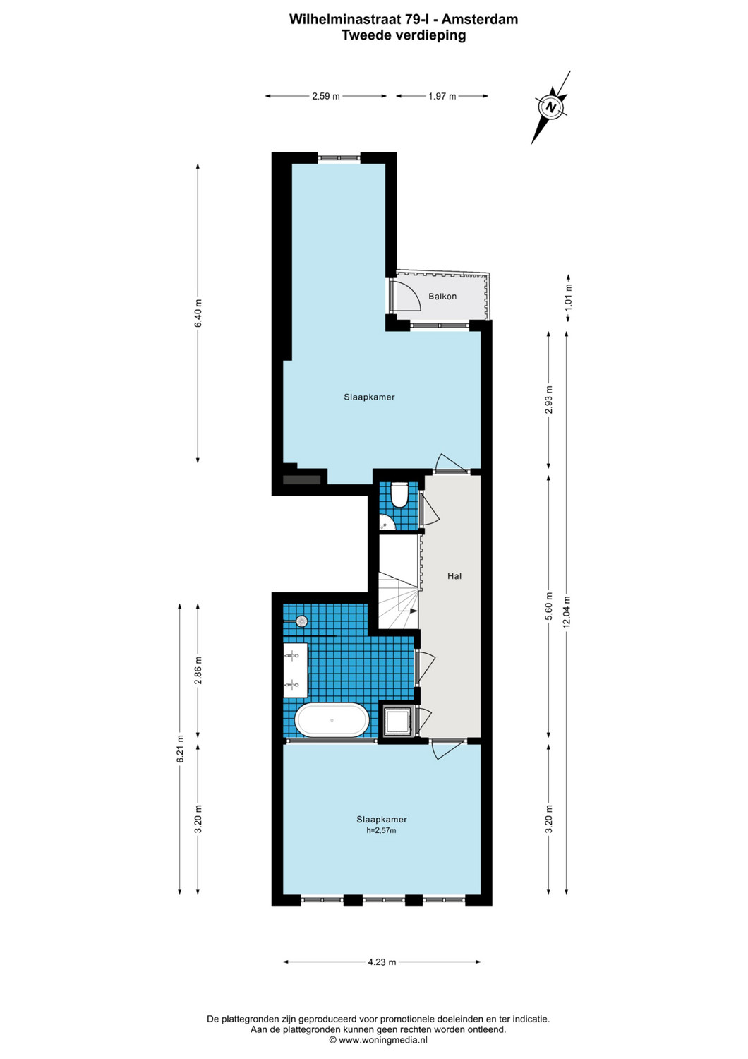 Wilhelminastraat 79-I - Amsterdam - Tweede verdieping - 2D