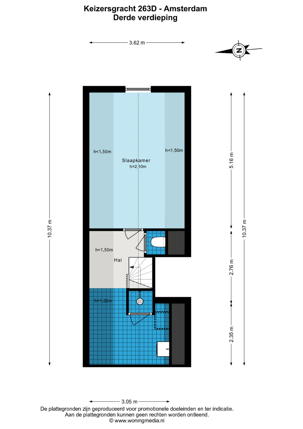 Keizersgracht 263D - Amsterdam - Derde verdieping - 2D