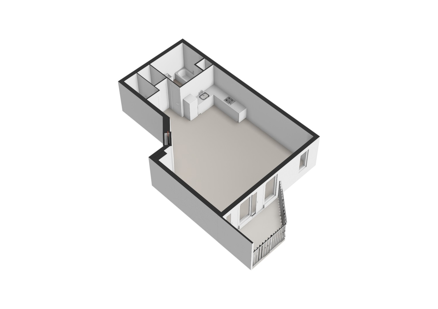 Pieter Cornelisz Hooftstraat 186 - Amsterdam - Begane grond - 3D_1