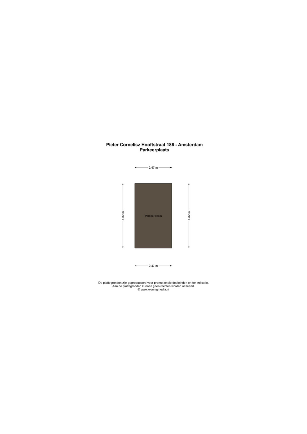 Pieter Cornelisz Hooftstraat 186 - Amsterdam - Parkeerplaats - 2D