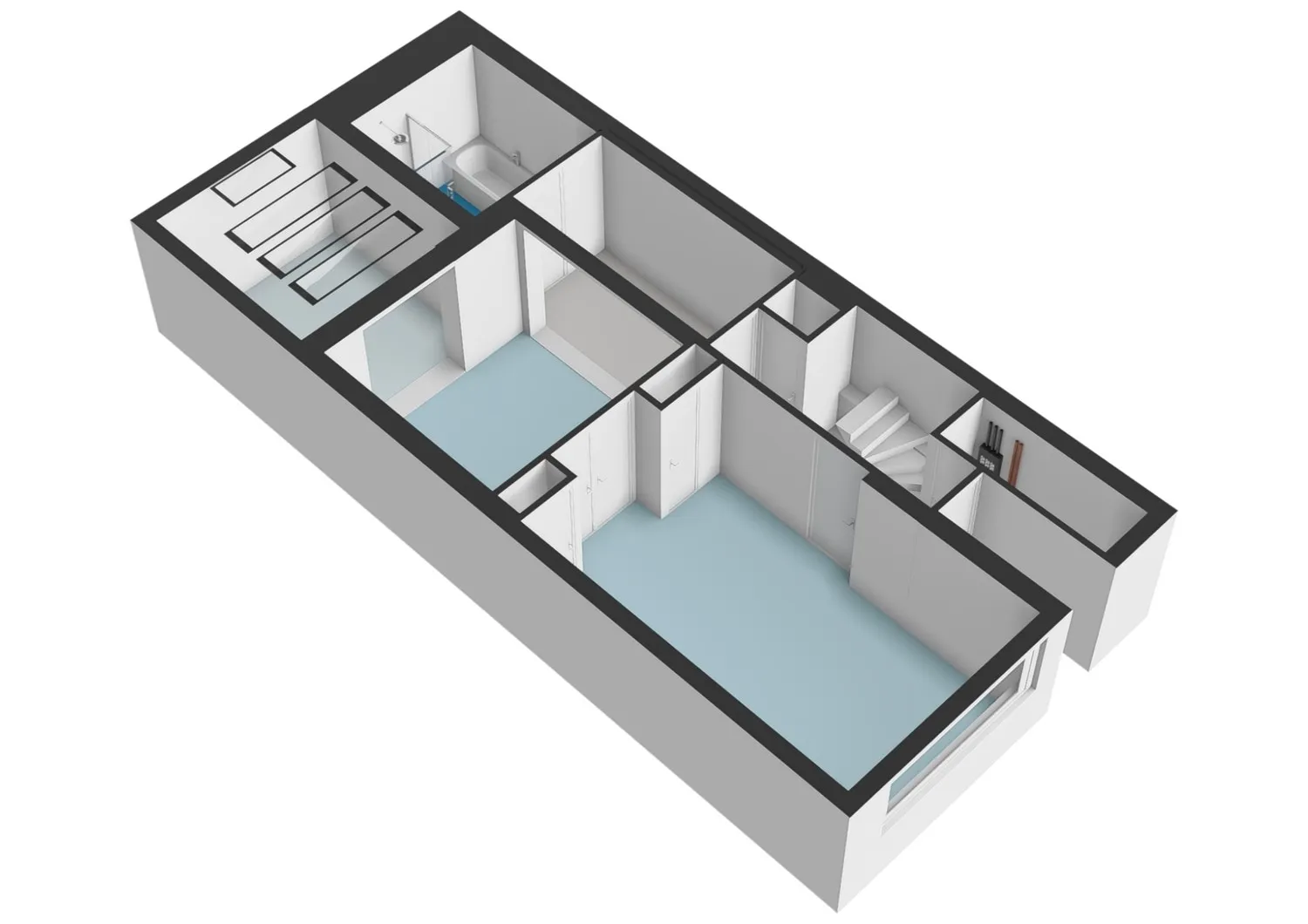 Weteringschans 59-H - Amsterdam - Souterrain - 3D  _2
