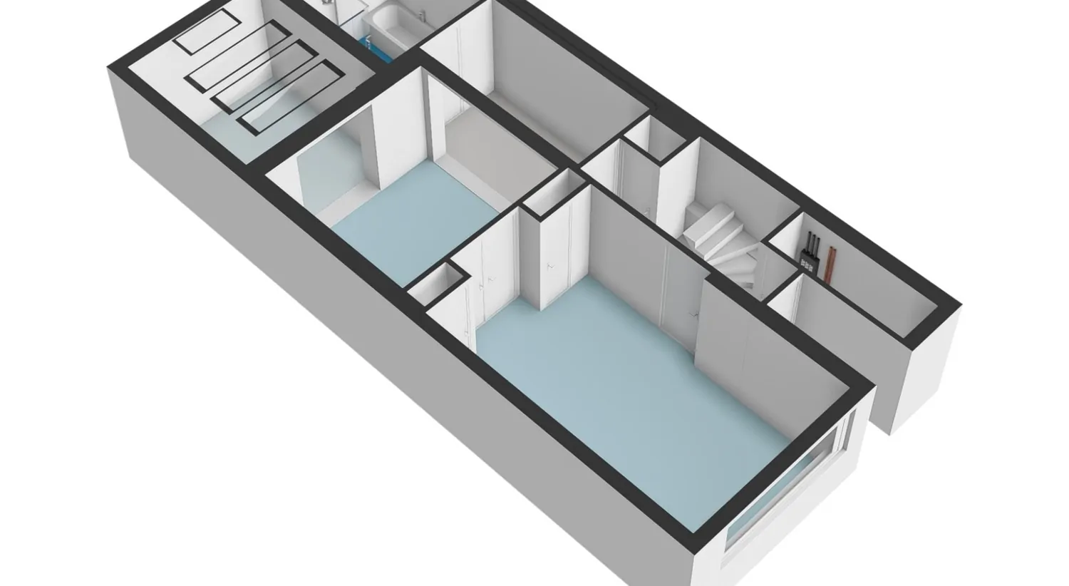 Weteringschans 59-H - Amsterdam - Souterrain - 3D  _2