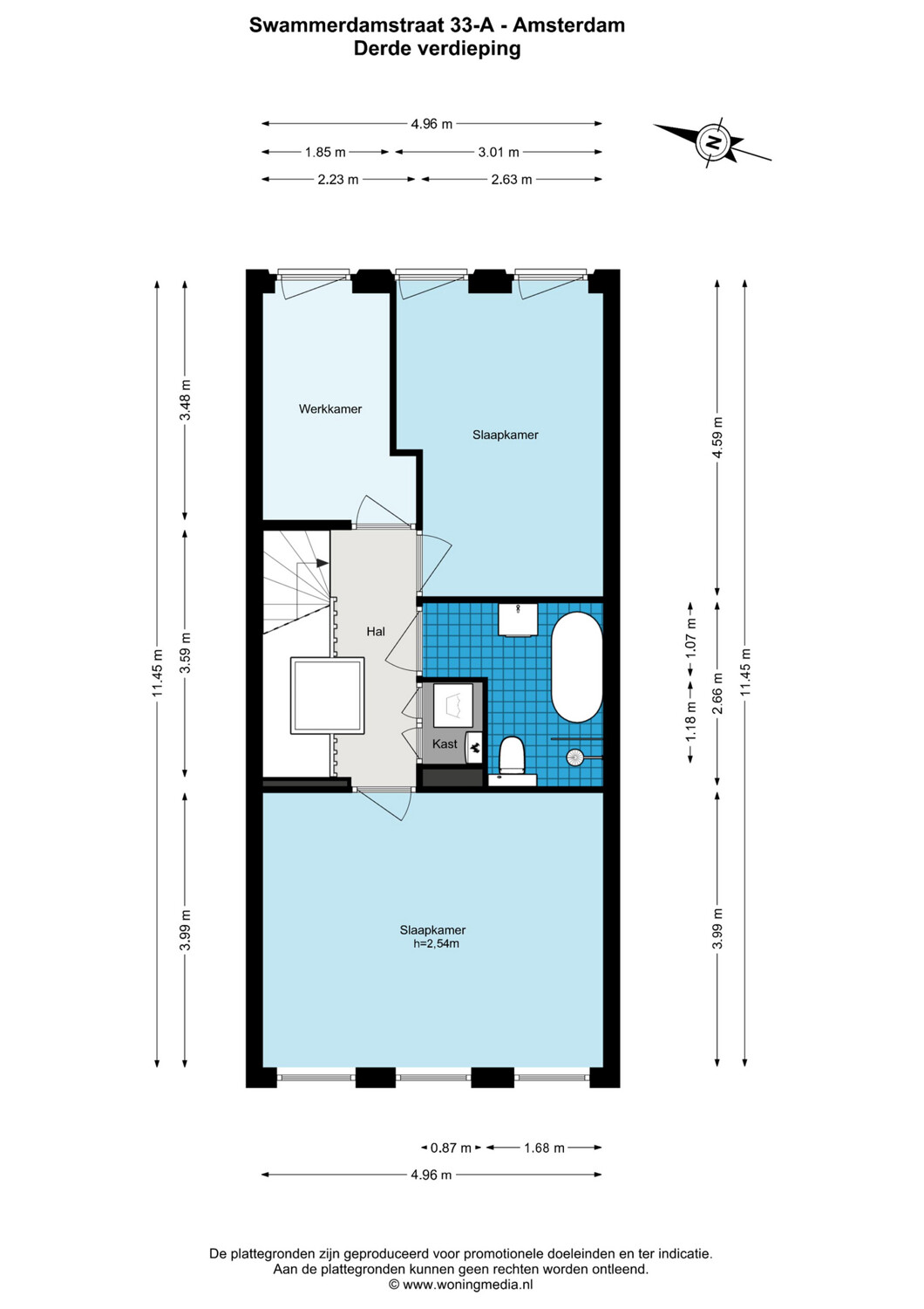 Swammerdamstraat 33-A - Amsterdam - 3e_verdieping - 2D