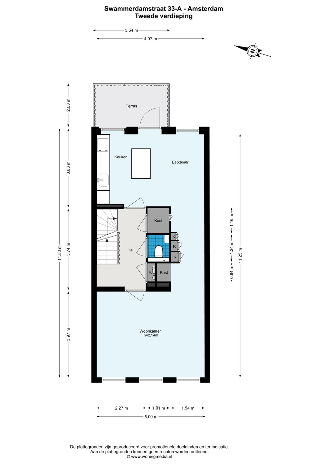 Swammerdamstraat 33-A - Amsterdam - 2e_verdieping - 2D