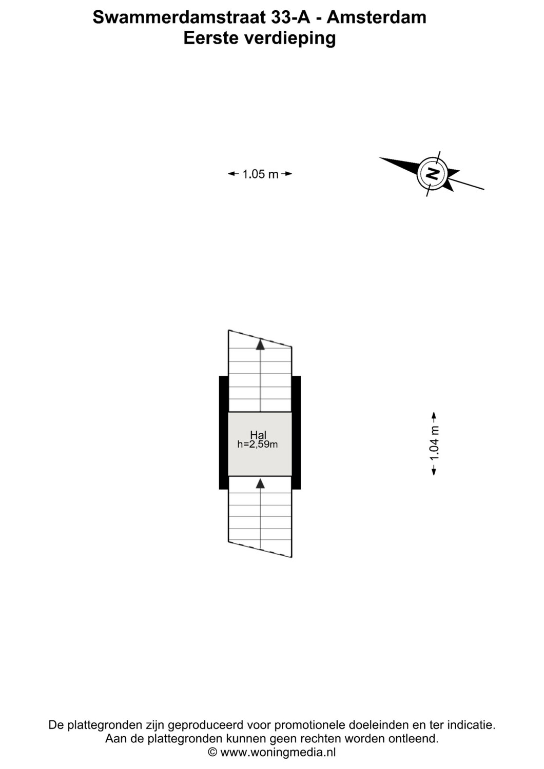 Swammerdamstraat 33-A - Amsterdam - 1e_verdieping - 2D