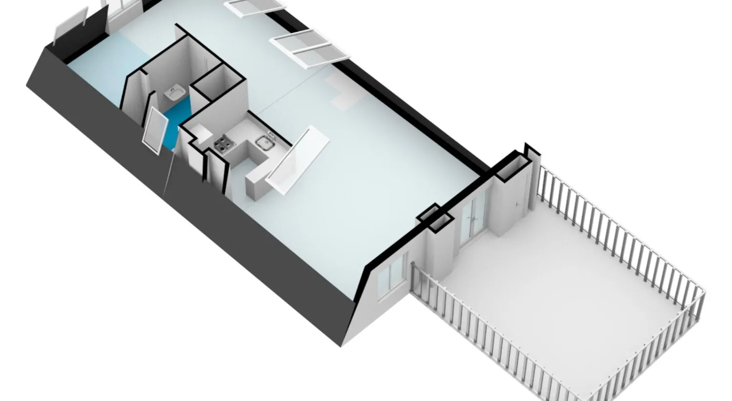Kloveniersburgwal 75-D - Amsterdam - Derde verdieping - 3D_1