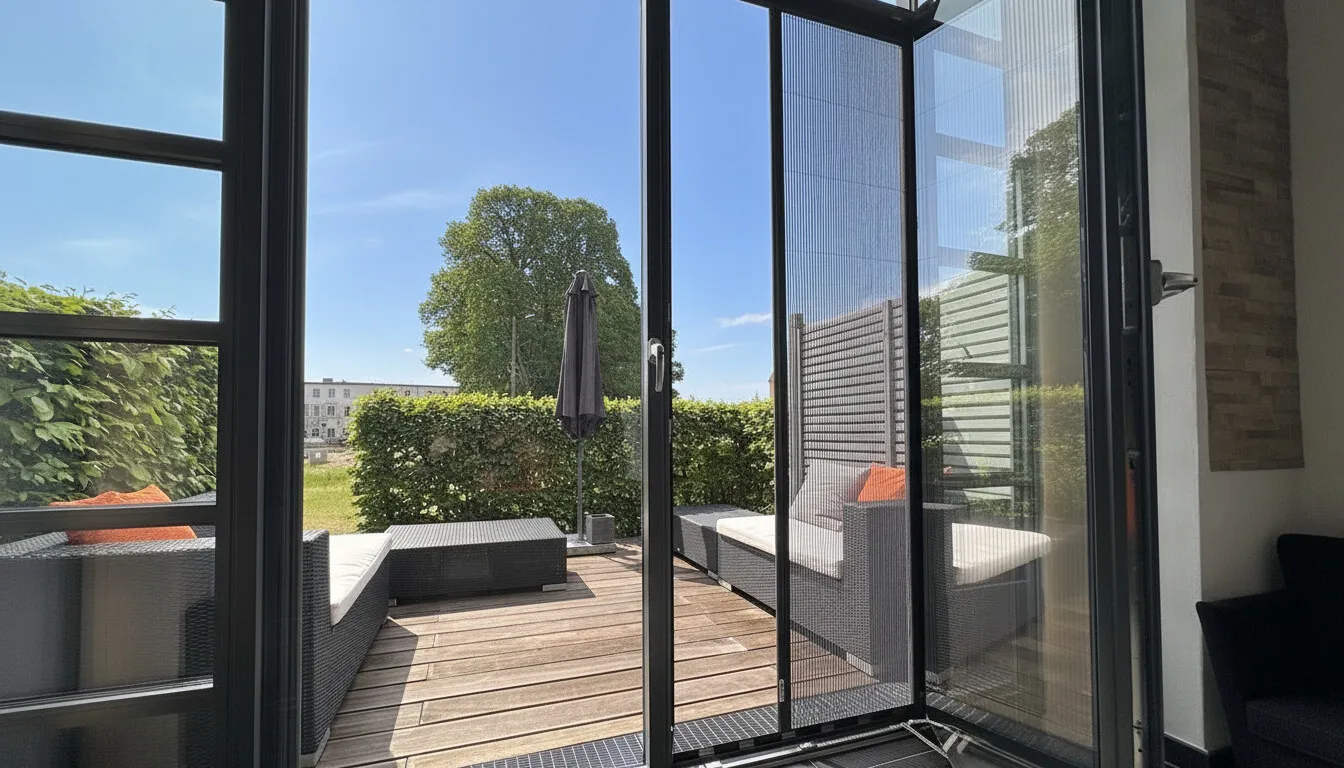 Terrassenzugang mit Insektenschutz