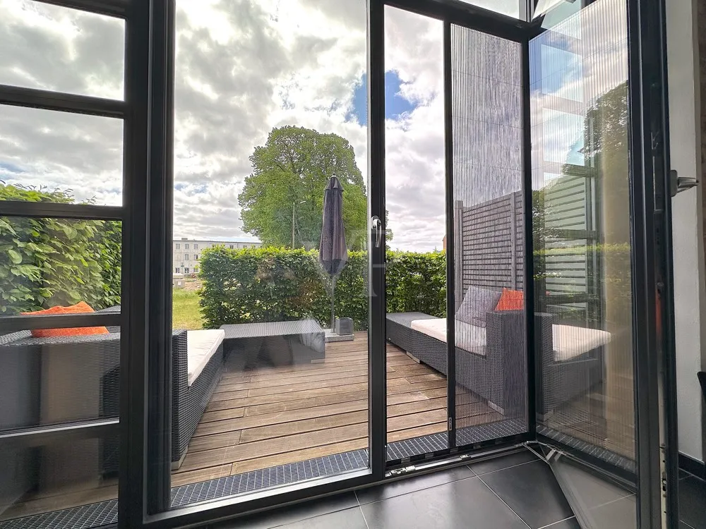 Terrassenzugang mit Insektenschutz