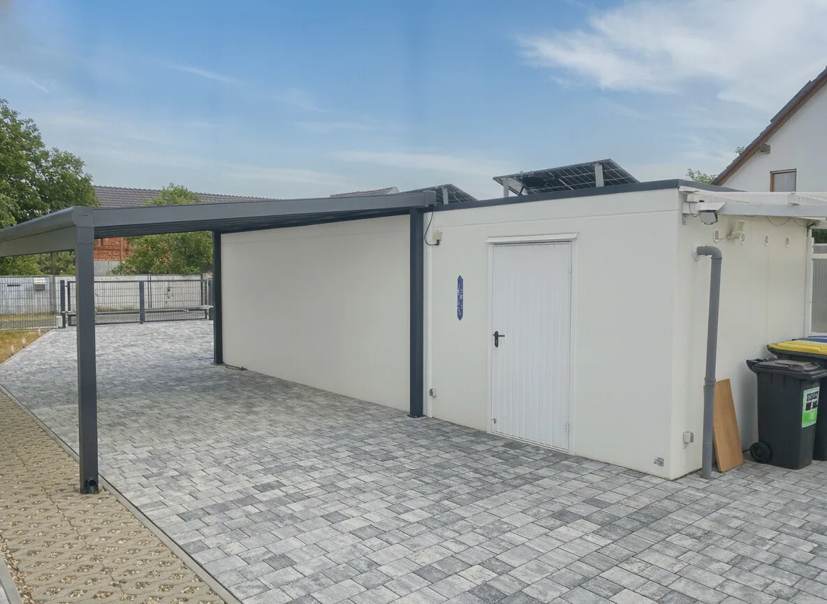 Garage mit Werkstatt