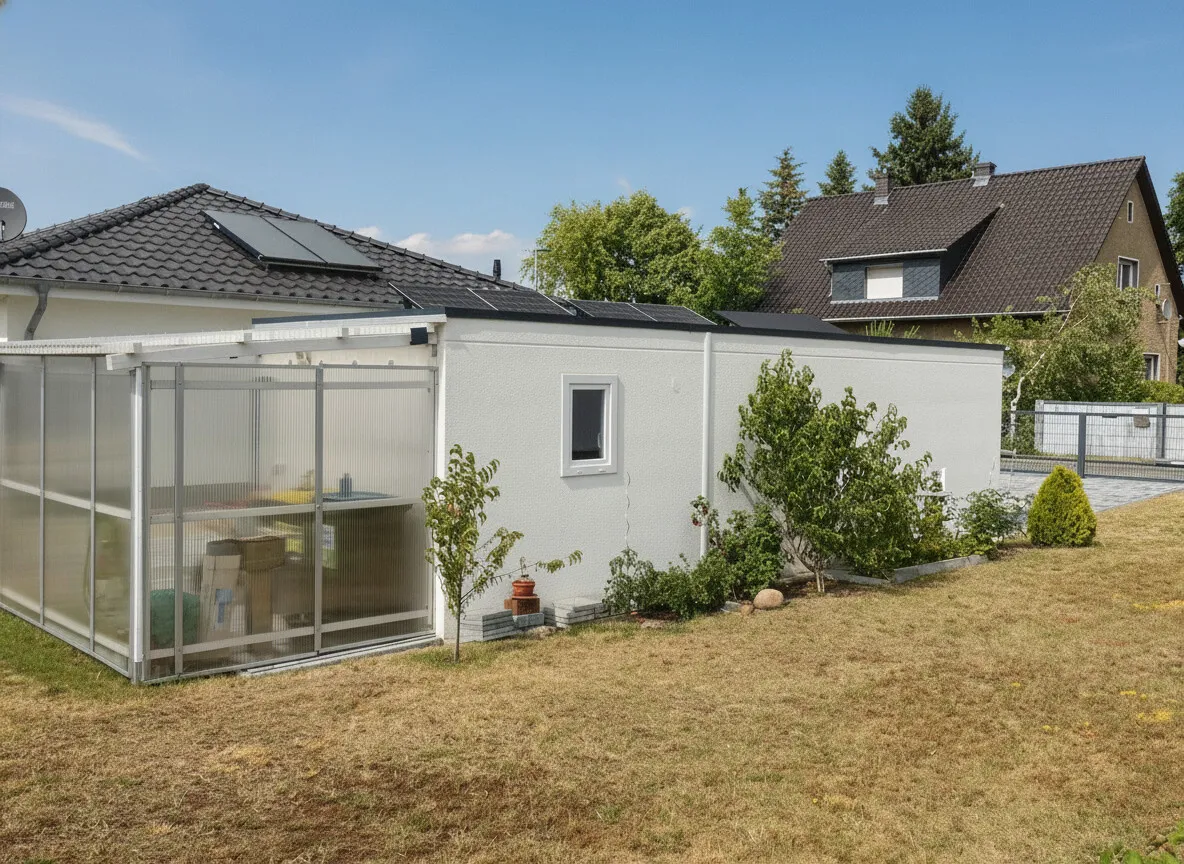 Garage mit Werkstatt