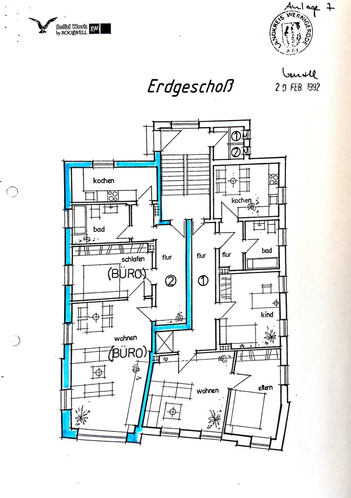 Zeichnung Wohnung EG