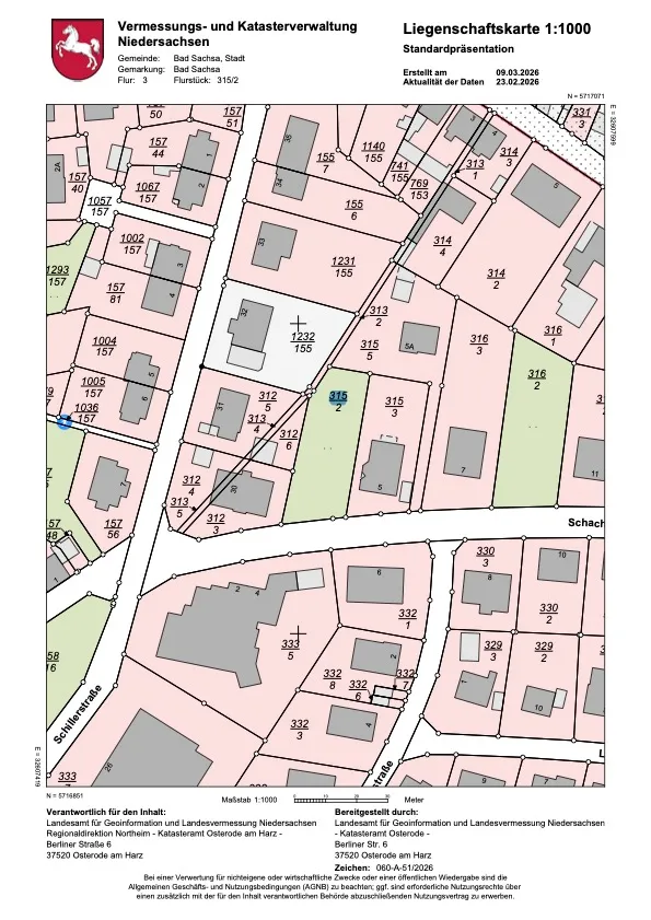 Baugrundstück in der Schachtbergstraße