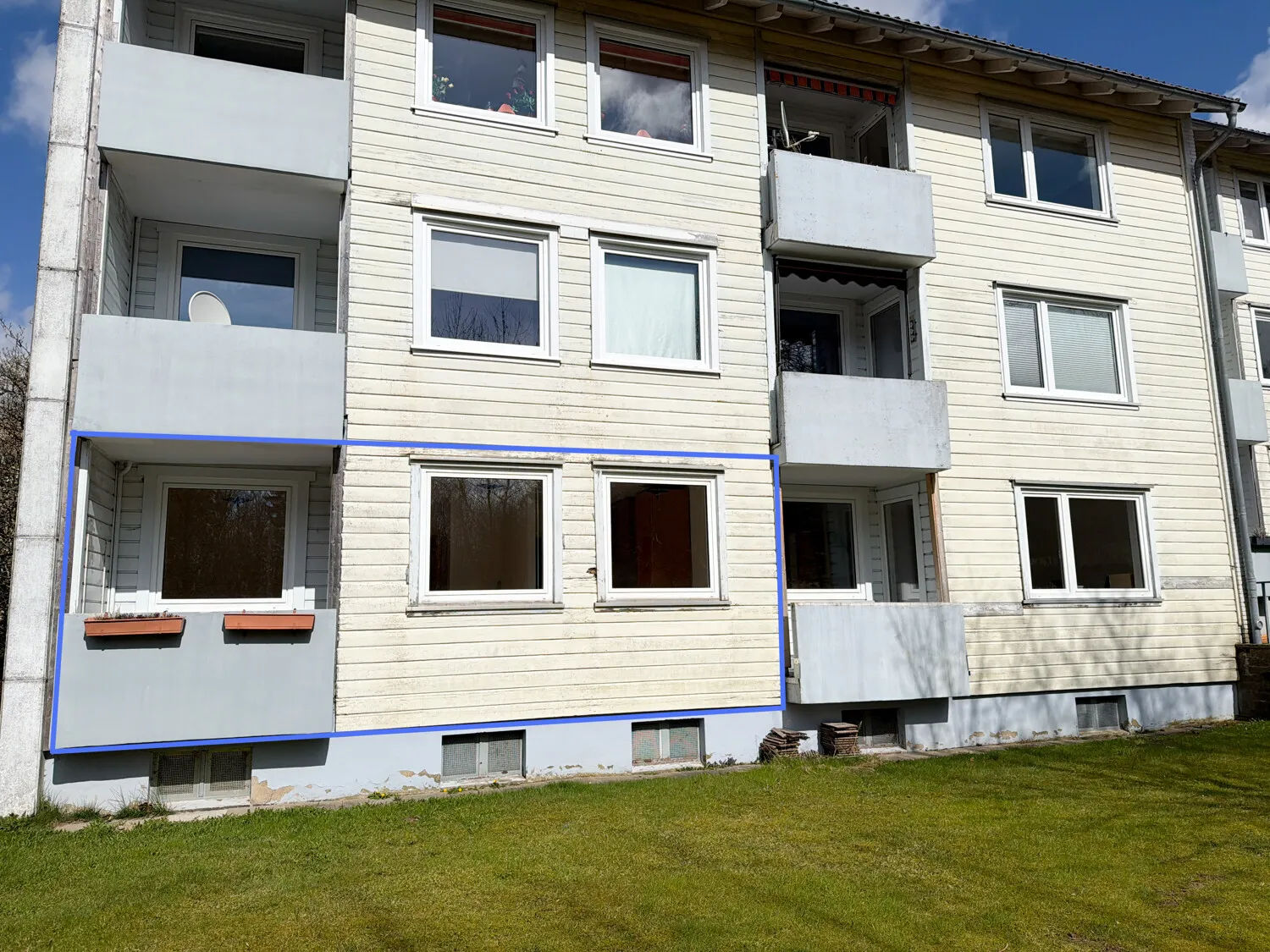 Rückansicht auf das Haus