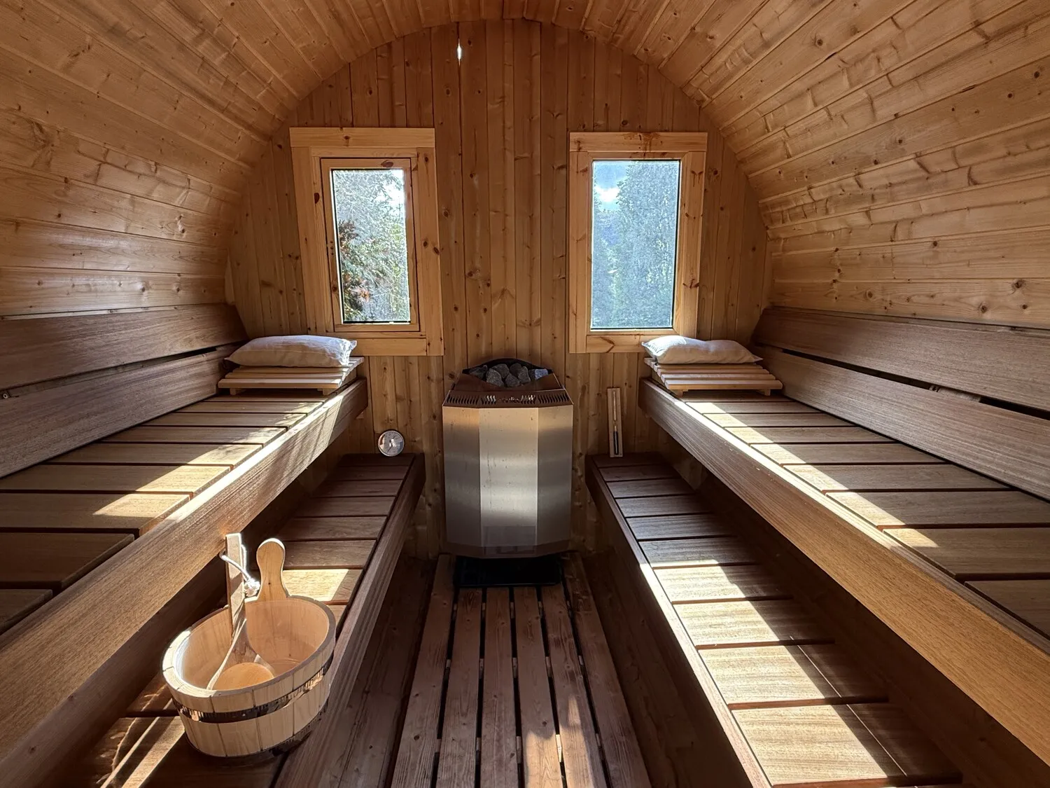 Fass-Sauna (innen)