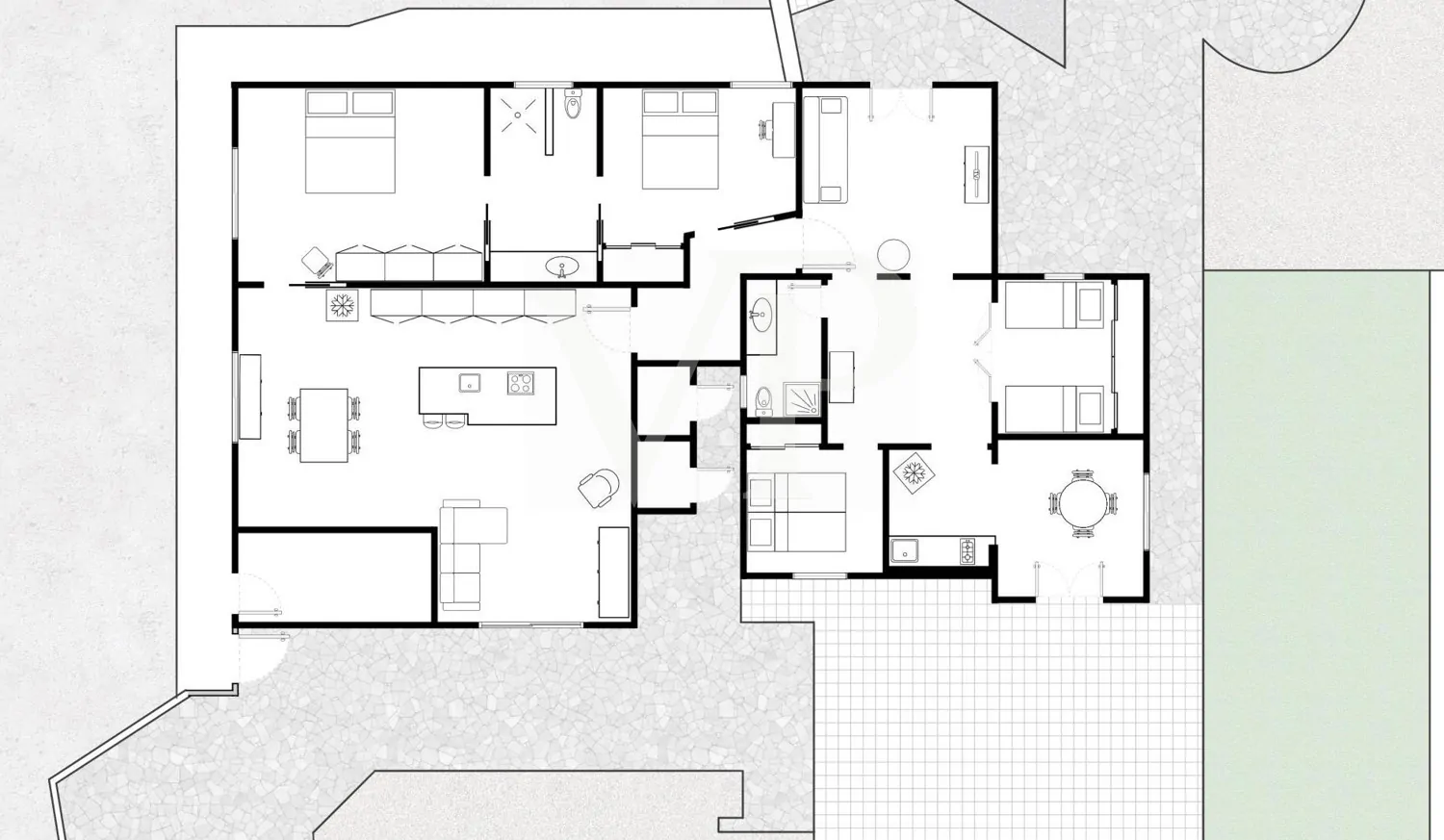 Luxusvilla saját medencével és tengerre néző kilátással Rokabellában