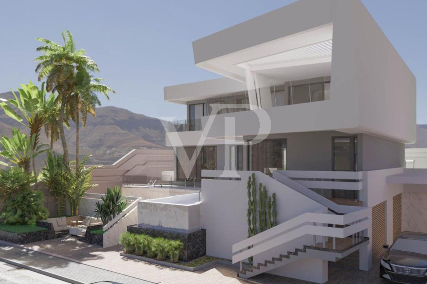 Exclusive building plot with approved licence for a luxury Villa Project in Roque del Conde