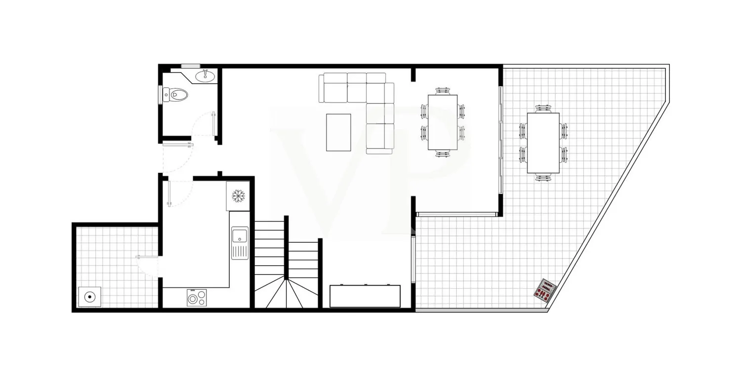 Encantador chalet pareado con vistas al mar en Torviscas