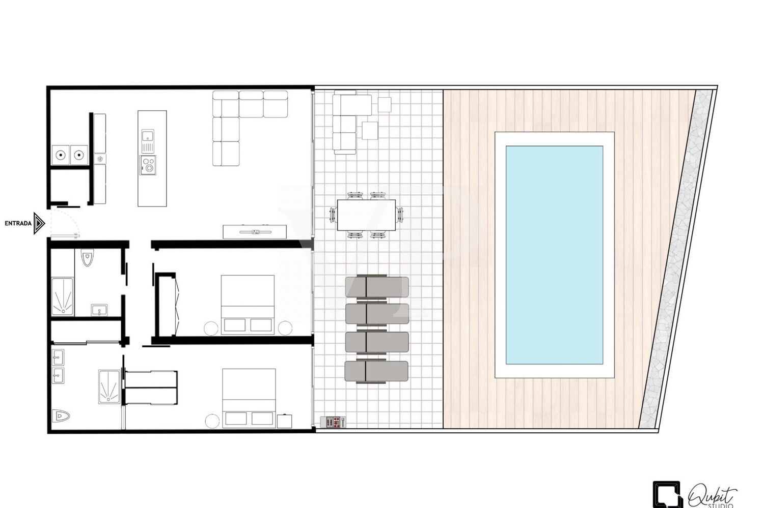 Beeindruckendes Apartment mit privatem Pool in La Caleta