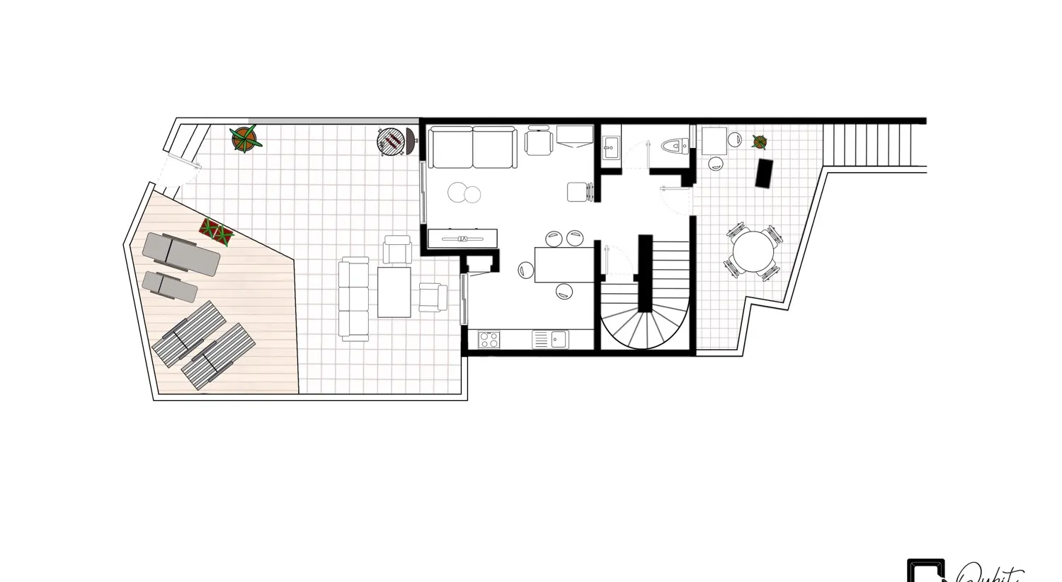 Charmantes Reihenendhaus mit Meerblick in Puerto de Santiago