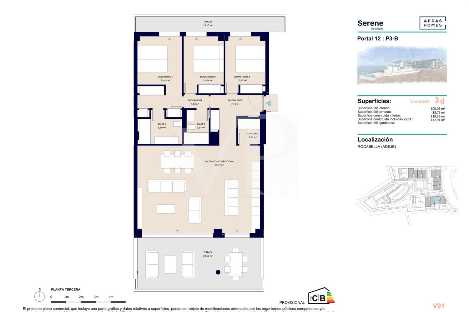 New-build apartment on the seafront with views of La Gomera – Serene Homes, Callao Salvaje