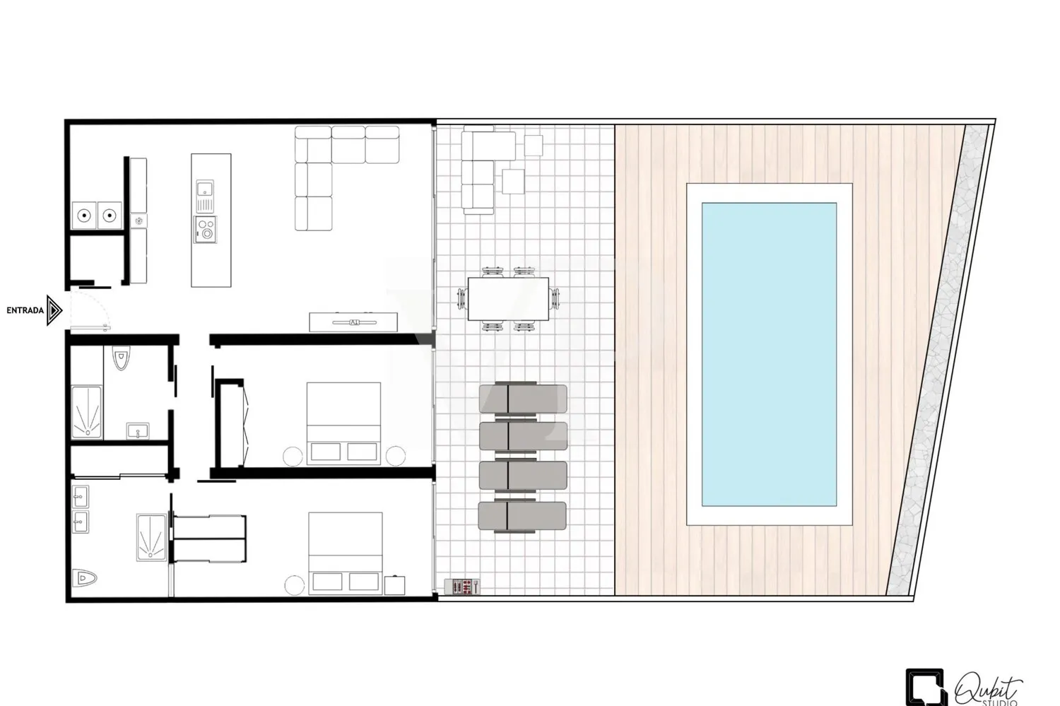 Lenyűgöző apartman saját medencével La Caletában