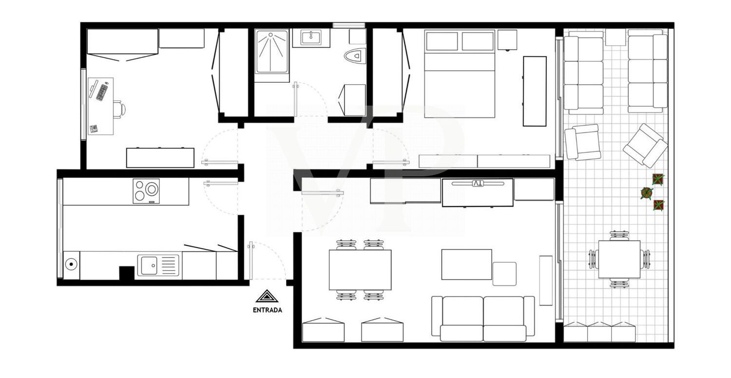 Atractivo apartamento de 2 dormitorios con amplia terraza en ubicación privilegiada
