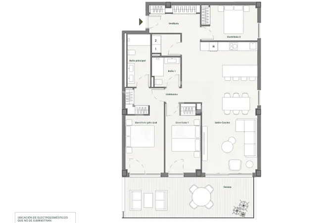 Obra nueva en primera línea de mar en Callao Salvaje - 3 dormitorios