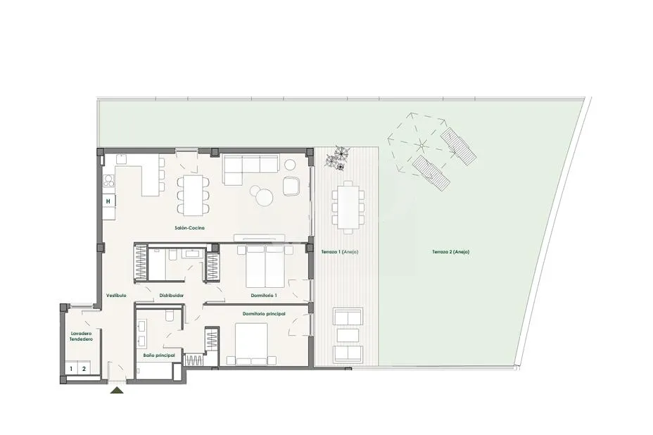 Obra nueva en primera línea de mar en Callao Salvaje - dos dormitorios