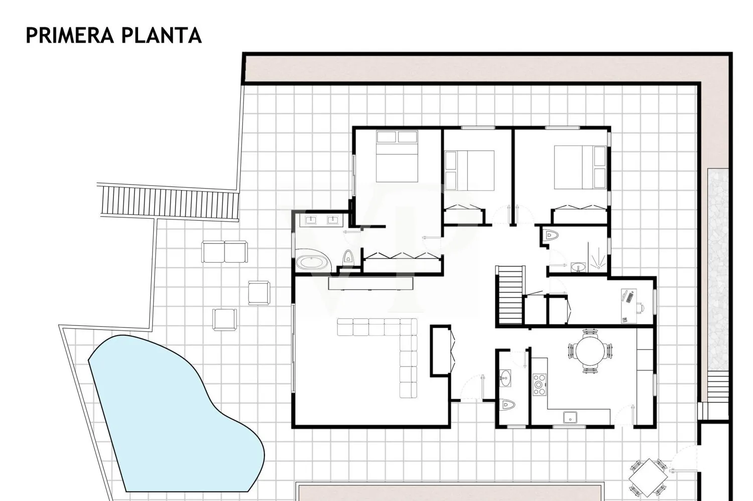 Elegante Villa modernizada en San Eugenio con vistas al mar