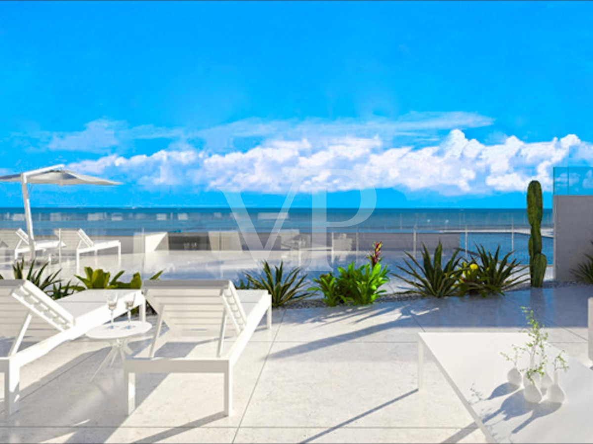 Modern penthouse in front sea line in Costa del Silencio